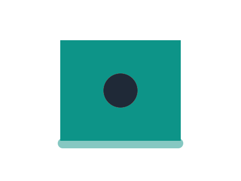 Recolored Raster icon changing from coral to teal while the dark detail stays unchanged